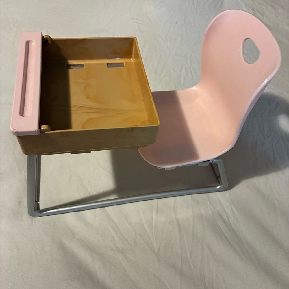 Our Generation Pink Plastic Student Desk Chair Toy for 18” Dolls.